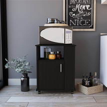 Correy 4-Shelf Microwave Cart, Black Wengue - $2,969.97 MXN