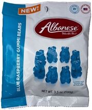 Albanese Blue Raspberry Gummi Bears 3.5 Oz Gluten/Fat Free—NEW—SHIPS IN ... - $7.80