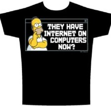 The Simpsons Homer, They Have Internet On Computers Now? XXL T-Shirt, NEW UNWORN - £14.00 GBP