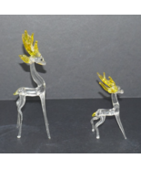 Hand Blown Art Glass Collectibles Vintage Miniature Reindeer Stag Deer F... - €16,78 EUR