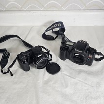 Lots 2 Nikon COOLPIX L820 16.0MP 30x/ CANON EOS REBEL S  Zoom Digital Ca... - $40.09