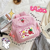 Japanese Schlool Bags Backpack Kids Cute Soft Girl Sweet Lovely Embroidered Frui - £109.21 GBP