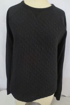 Rag &amp; Bone Jean Womens Cotton Quilt Textured Pullover Sweater Black Size M - £15.72 GBP