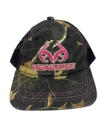 Women’s Realtree Pink Embroidered Logo Green &amp; Pink Stitching Camouflage... - £7.46 GBP