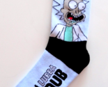 NEW 1 PAIR RICK AND MORTY WUBBA LUBBA DUB DUB SOCKS BLACK &amp; BLUE SHOE SI... - $12.95