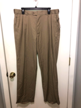 NWT George Repreve For The Resources Khaki Pants Pleated & Cuffed Mens 36X32 - $17.81