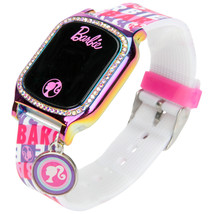 Barbie Pink Waves LED Kid&#39;s Watch With Silicone Band Pink - £17.24 GBP
