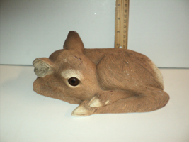 Sandicast Fawn #120 Sculpture by Sandra Brue Hand Casted, Hand Painted 1983 - $72.57