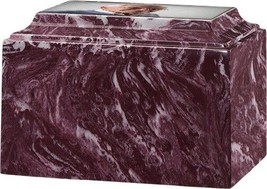 Large/Adult 225 Cubic Inch Tuscany Merlot Cultured Marble Portrait Cremation Urn - $299.99