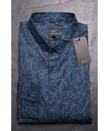 Armani Exchange A|X Men Signature Logo Slim Fit Dark Blue Stretch Cotton... - $49.49
