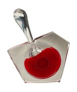 Vintage 1991 Michael Nourot Denali Art Glass Perfume Bottle Clear Red W/... - $256.41 CAD