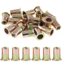 100-Pcs 5/16&#39;&#39;-18UNC Mixed Zinc Plated Carbon Steel Rivet Nut Flat Head ... - £13.53 GBP