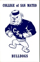 College of San Mateo Bulldogs CA California Collegiate Etchings Company Postcard - £7.87 GBP