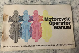 Motorcycle Owners Manual Vintage Original Operators Book State Of Nebraska - £15.37 GBP