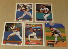  Topps 1992 Ron Gant plus 4 other Braves Baseball Cards like new set#1 - £0.78 GBP