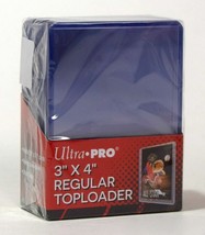 25ct NEW Ultra Pro Clear Rigid 3x4&quot; Toploader Sports Card Sleeve Case 35pt 81222 - £5.15 GBP