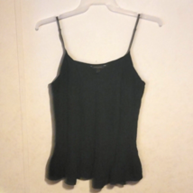 Banana Republic Spaghetti Strap Ribbed Cami Layered Black size Large Flo... - £11.60 GBP