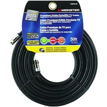 CABLE RG6 QUAD 50&#39; BLACK - $32.42