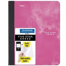 Five Star Active Comp Book Pink Wide Ruled 80ct - $11.87