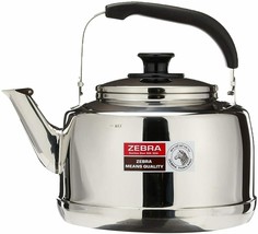 ZEBRA Teapot SUS304 Stainless Steel Whistling Sound Kettle 7.5 Liter  - £63.92 GBP