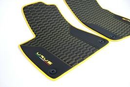 Lamborghini URUS Eco Leather Floor Mats Black/Yellow, Matching Trunk - £944.80 GBP