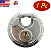 1 Pc 70mm Stainless Steel Armor for Trailer, Round Padlock with Shielded Shackle - £6.73 GBP