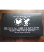 American Eagle 2021 One Ounce Silver Reverse Proof Two-Coin Set Designer... - $300.00