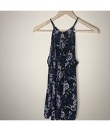 NWT Banana Republic Woman’s Halter Sleeveless Top Black /Blue Floral Siz... - $34.64