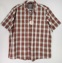Wrangler Shirt Mens XL Red White Plaid Moisture Wick Classic Core Casual... - $23.75