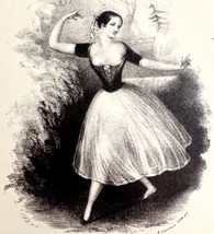 Madame Taglioni Dancing 1942 Art Antique Print Beautiful Victorian Girl DWV5C - £21.85 GBP