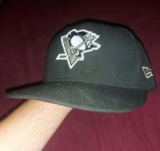 Pittsburgh Penguins Hat Fitted Cap Mens Black NHL Hockey New Era casquette - $15.00