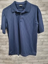 Nike Golf Dri Fit Polo Blue Cross Pattern Men’s Medium M Biomed Reality Arm - $27.41 CAD