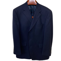 Daniel Cremieux Men Wool Navy Blue Blazer Sport Coat Jacket 44R Designed France - £31.13 GBP