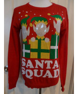 Christmas Sweater Size Medium Ladies with slots for your own photos Red ... - £15.58 GBP