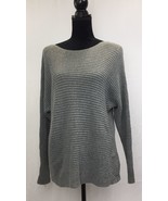 ANA A New Approach Women&#39;s Size XL Gray White Open Weave Long Sleeve Swe... - $197.10 MXN