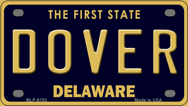 Dover Delaware Novelty Mini Metal License Plate Tag - $14.95