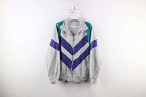 Vintage 90s Spalding Womens Medium Distressed Spell Out Tennis Track Jacket - $39.55