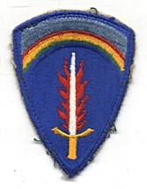 Vintage USAEUR U.S. Army Europe Flaming Sword Of Freedom Cut Edge Patch - £4.77 GBP
