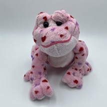 Ganz Webkinz Love Frog Plush Stuffed Animal Pink Hearts 7.5” No Code - £6.85 GBP