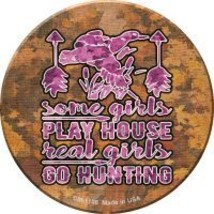 Real Girls Go Hunting Novelty Circle Coaster Set of 4 - £15.69 GBP