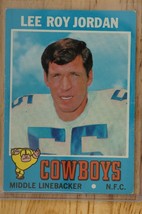 Vintage 1971 Topps Football Trading Card #31 Lee Roy Jordon Dallas Cowboys - £3.35 GBP