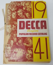 1941 Decca Complete Popular Record Catalog Artist Titles Genre Groupings - £15.14 GBP