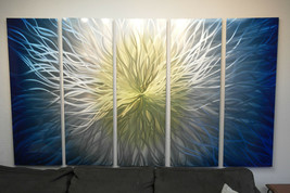 Abstract Metal Wall Art- Contemporary Modern Decor Original-Vortex Blue ... - £263.70 GBP