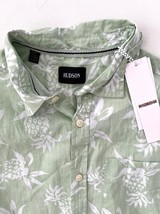 Hudson Floral Cotton Button Down Shirt Green ( S ) - $89.07