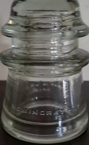 VINTAGE, HEMINGRAY 17 CLEAR GLASS INSULATOR 24-41, MADE IN USA Item image 2