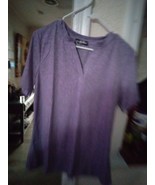 Womans Unbranded Purple V-Neck Top Sz M 9035ARE - €13,03 EUR
