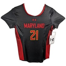 Maryland Terrapins Lacrosse Jersey Womens Small Terps #21 Under Armour Black - £31.54 GBP