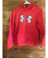 Under Armour Boys Sweatshirt Loose Fit Hoodie Red Youth Large Pocket - $19.77