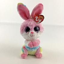 Ty Silk Beanie Boos Lollipop Bunny Rabbit Plush Stuffed 8&quot; Toy New with Tags - £13.19 GBP