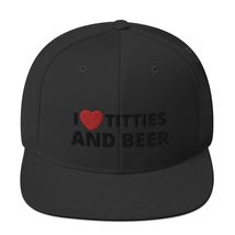 I Heart Titties and Beer Hat, Funny Dad Hat, Sarcastic Joke Caps, Embroidered Ha - £22.05 GBP